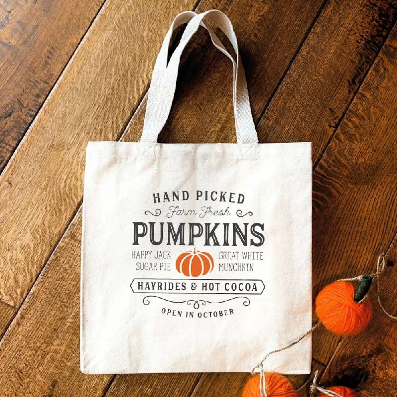 Bags For Urban And Trendy Looks Hand Picked Pumpkins - Canvas Tote Bag