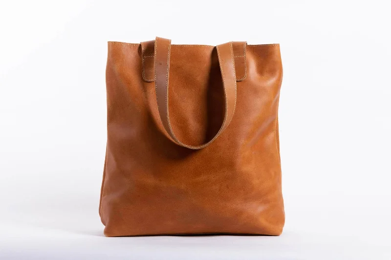 Luxury Bags With Premium Materials And Craftsmanship Hanna Leather Tote - Walnut