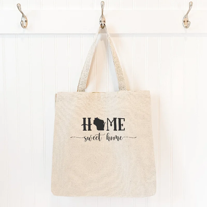 Sporty Bags For Active And Athletic Lifestyles Home Sweet Home (with State) - Canvas Tote Bag Sporty Bags For Active And Athletic Lifestyles Home Sweet Home (with State) - Canvas Tote Bag