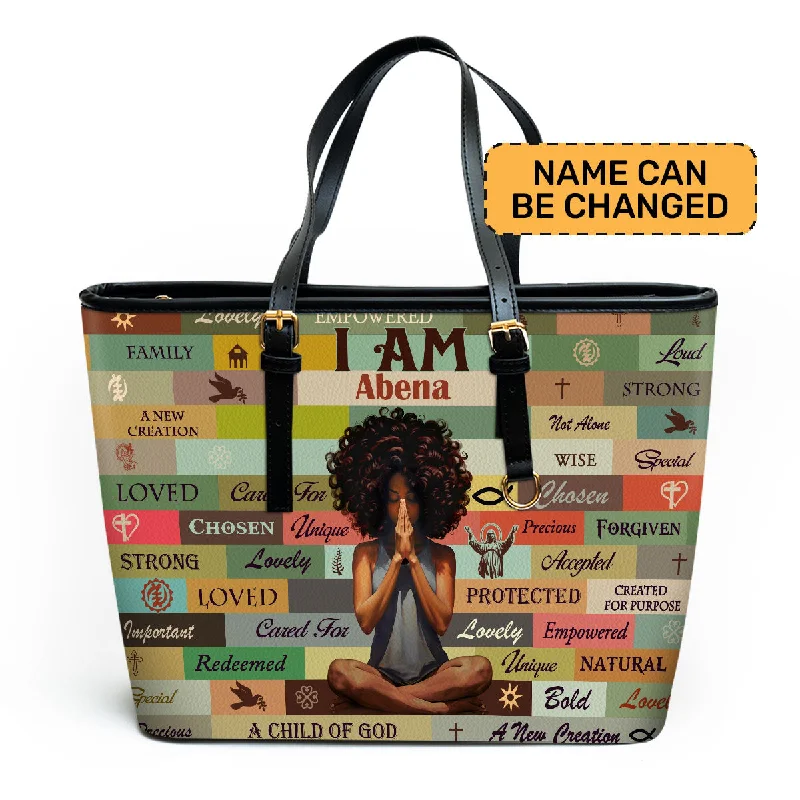 Anti-Theft And Budget-Friendly Bags I Am Chosen - Personalized Leather Totebag MB50