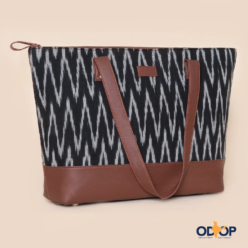 Spacious Bags With Holiday Promotions Ikat Wave Shoulder Tote Bag