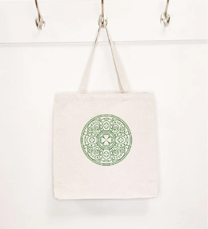 Elegant Bags For Formal Events And Luxury Occasions Irish Luck Circle - Canvas Tote Bag Elegant Bags For Formal Events And Luxury Occasions Irish Luck Circle - Canvas Tote Bag
