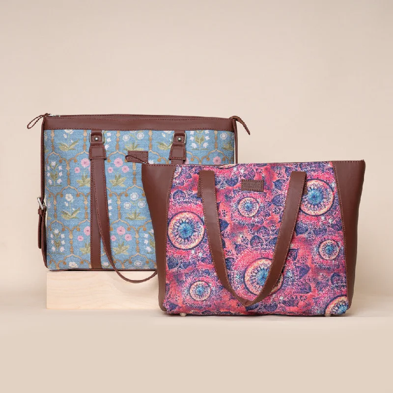 Elegant Bags For Formal Events And Luxury Occasions Jaipur Fresco & Space Chakra - Office Bag & Side Tote Bag Combo Elegant Bags For Formal Events And Luxury Occasions Jaipur Fresco & Space Chakra - Office Bag & Side Tote Bag Combo