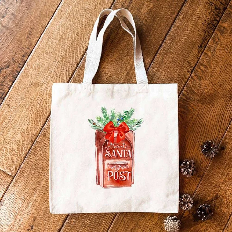 Black Friday Deals On Stylish Handbags Letters to Santa Mailbox - Canvas Tote Bag