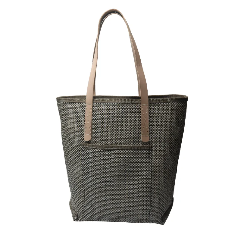 Chic Bags For Office Professionals And Urban Dwellers LG1301L Large Grass Weave Design Green Colored Tote Chic Bags For Office Professionals And Urban Dwellers LG1301L Large Grass Weave Design Green Colored Tote