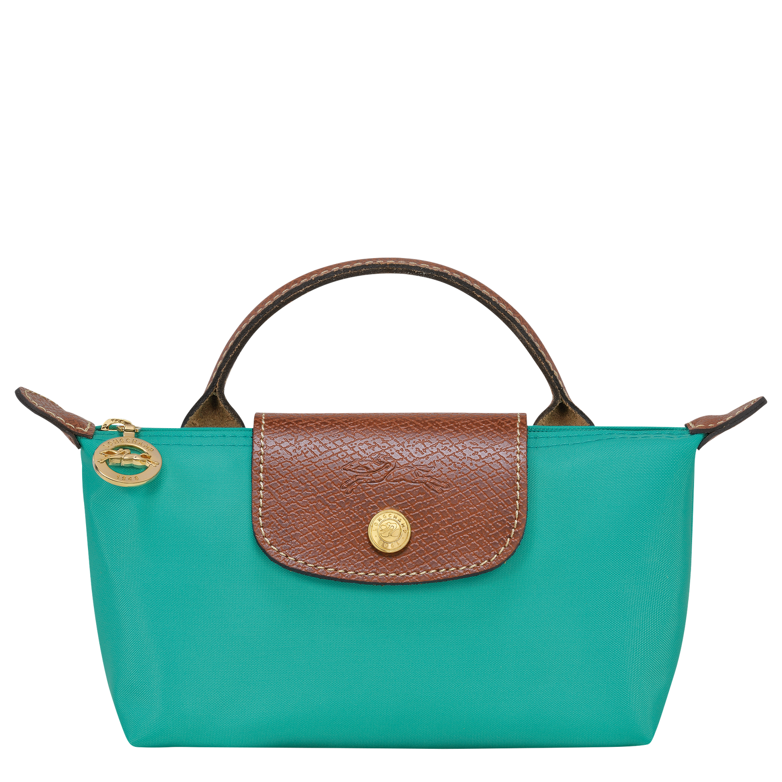 Bags With Limited-Time Deals Longchamp Le Pliage Green Coin Purse with Handle Turquoise