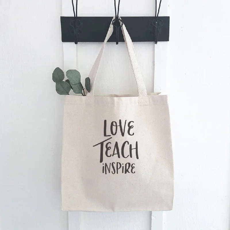 Cyber Monday Discounts On Bags Love Teach Inspire - Canvas Tote Bag