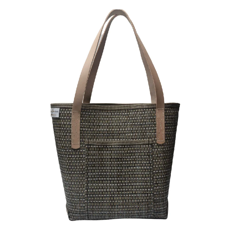 Inspired Bags For Luxury Fashion Lovers M1201L Medium Grass Weave Design Green Colored Tote