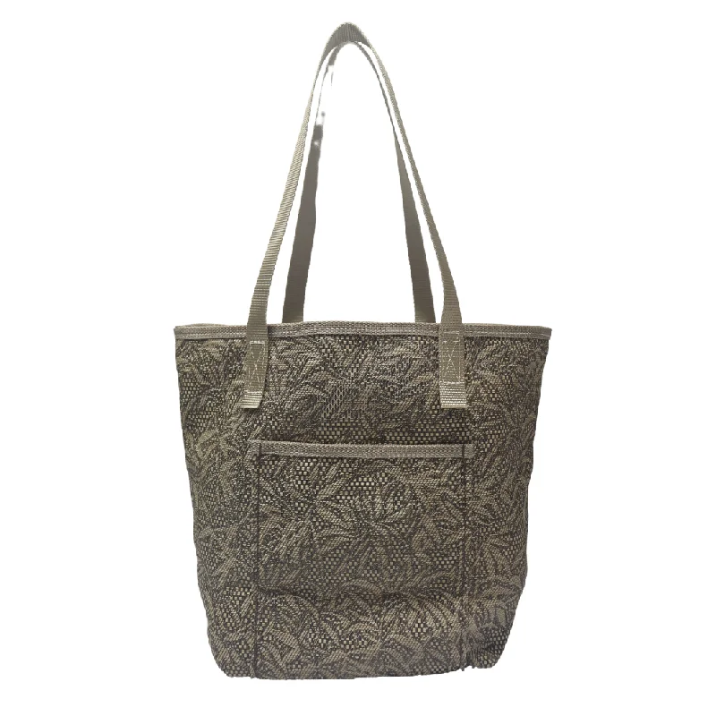 Clearance-Priced Bags M1402N  Medium Floral Pattern Tan/Brown Colored Tote