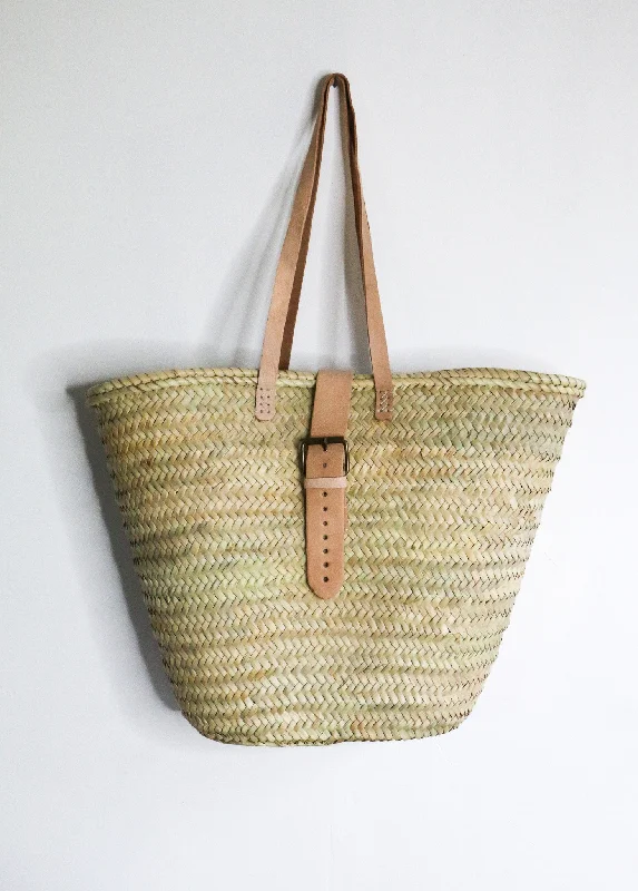 Compact Bags For Minimalist Travelers Market Basket with Buckle Closure