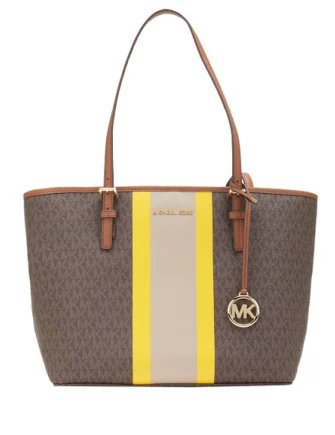 Stylish And Affordable Bags For Every Occasion Michael Michael Kors Jet Set Medium Carryall Signature Stripe Tote