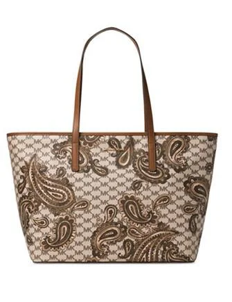 Eco-Friendly Bags With Discounts Michael Michael Kors Studio Paisley Emry Large Top Zip Tote