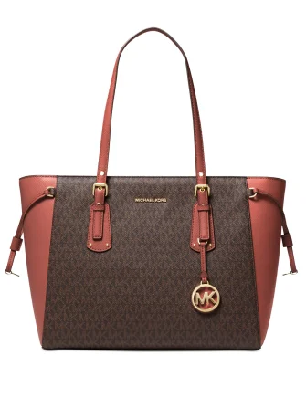 Designer-Inspired Bags At Budget-Friendly Prices Michael Michael Kors Signature Voyager Multi Function Top Zip Tote