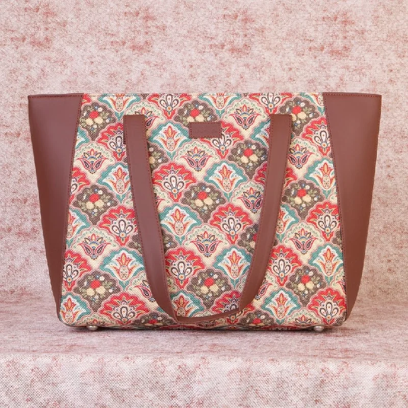 Seasonal Clearance Bags For Summer Mughal Art Multicolor Side Tote Bag