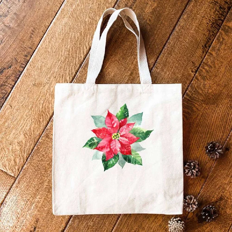 Modern And Limited-Time Offer Bags Poinsettia - Canvas Tote Bag
