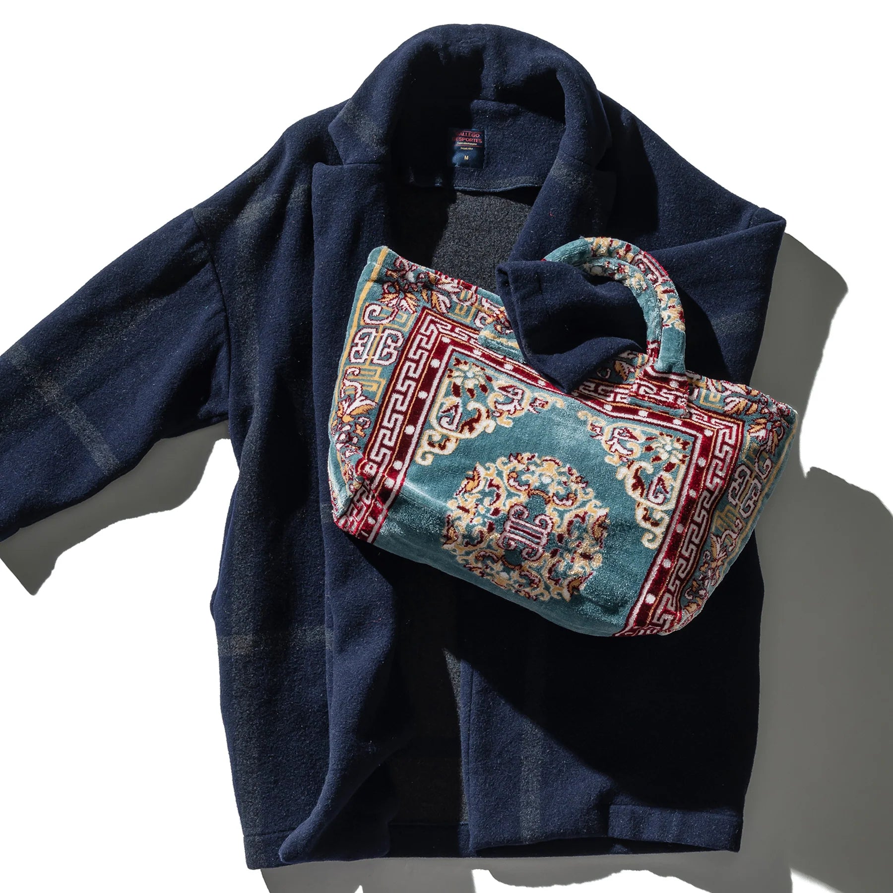 Elegant Bags For Formal Events And Luxury Occasions Polyester Cotton Rug Fabric Bag Blue Elegant Bags For Formal Events And Luxury Occasions Polyester Cotton Rug Fabric Bag Blue