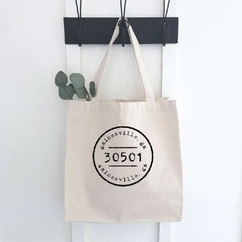 Lightweight Bags For Senior Travelers Postmark Stamp City/State/Zip - Canvas Tote Bag Lightweight Bags For Senior Travelers Postmark Stamp City/State/Zip - Canvas Tote Bag