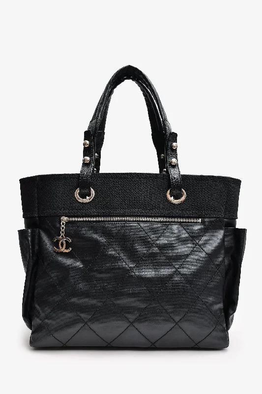 Professional Bags With Office Discounts Pre-Loved Chanel™ 2012 Black Leather/Canvas 'Paris Biarritz' Tote Bag Professional Bags With Office Discounts Pre-Loved Chanel™ 2012 Black Leather/Canvas 'Paris Biarritz' Tote Bag
