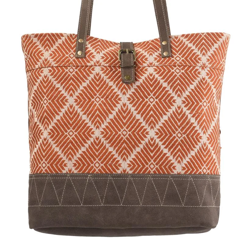 Everyday Bags For Work, School, Or Errands Rust Tones Tote