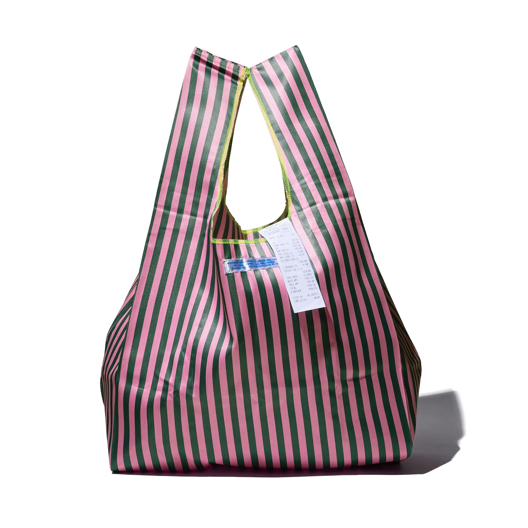 Lightweight Bags For Senior Travelers School Tie Fabric Bag - Dark Green x Pink