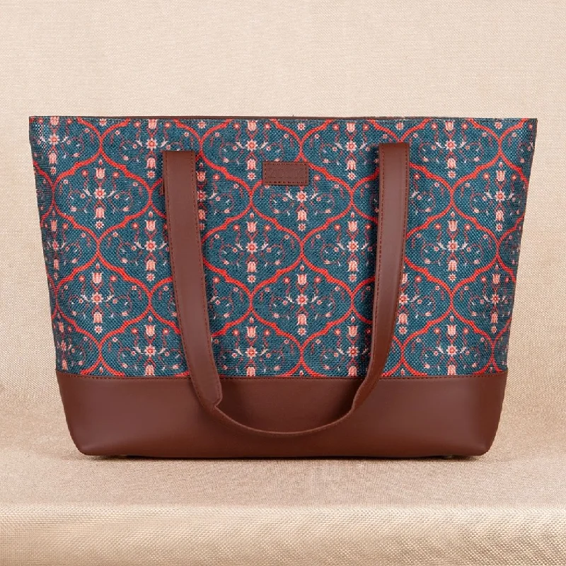 Stylish Yet Affordable Bags Sheesh Mahal Jaali Motif Shoulder Tote Bag