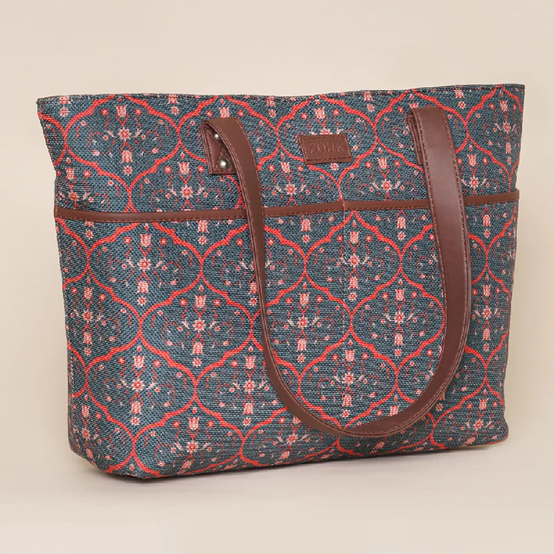 Flash Sale On Premium Bags Sheesh Mahal Jaali Motif Tote Bag