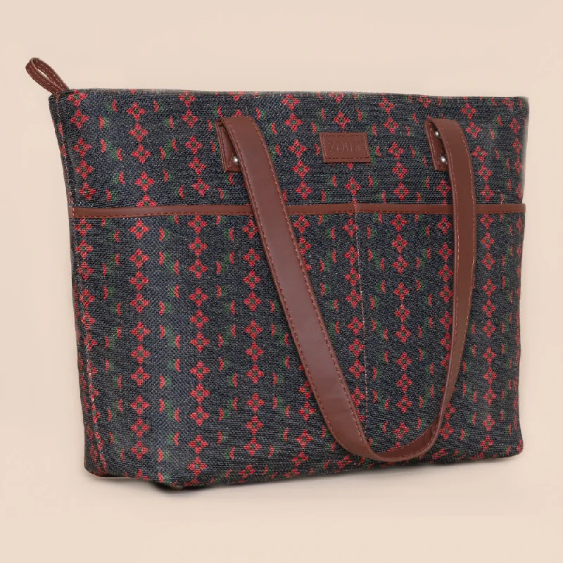 Stylish Bags For Fashion Bloggers Shobha Niwas Lotus Motif Tote Bag