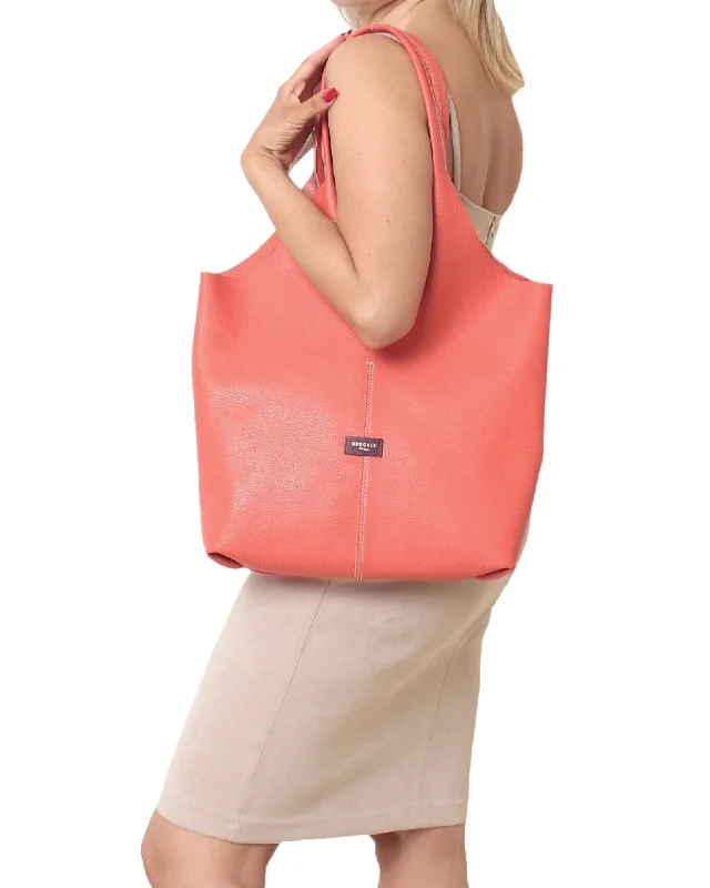 Modern And Limited-Time Offer Bags SIENNA- CORAL SHOPPING TOTE