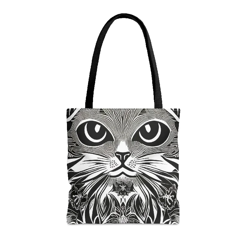 Bags For Sporty And Athletic Styles Tattoo Cat Face Tote