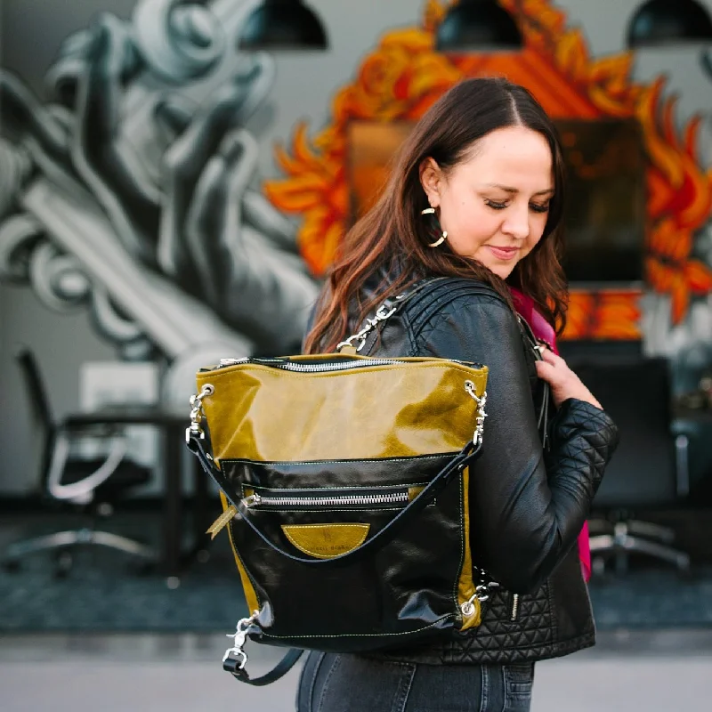 High-Quality Bags Urban Edge Collection | Backpack Shoulder Tote | Olive Leaf + Iron Ore
