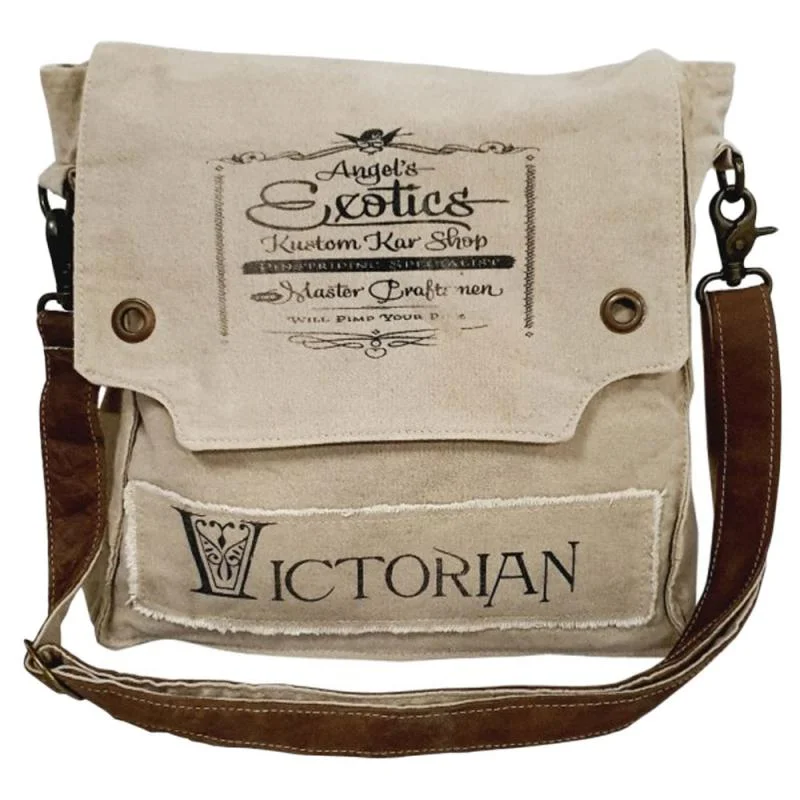 Affordable Bags For Budget Shoppers Victorian Canvas Flap Over Shoulder Bag
