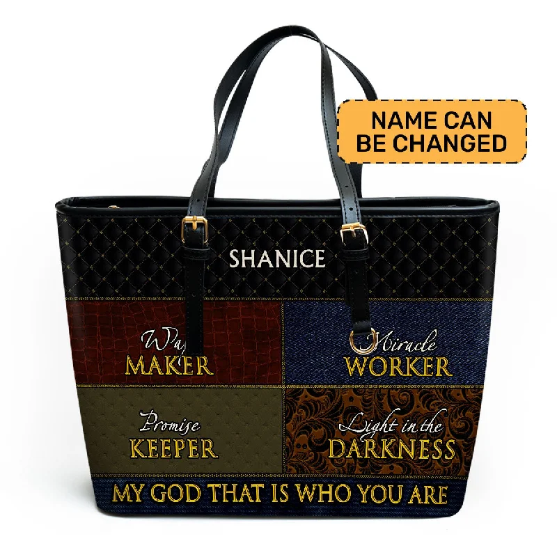 Discounted Designer Bags For Clearance Sale Way Maker - Personalized Leather Totebag MB51