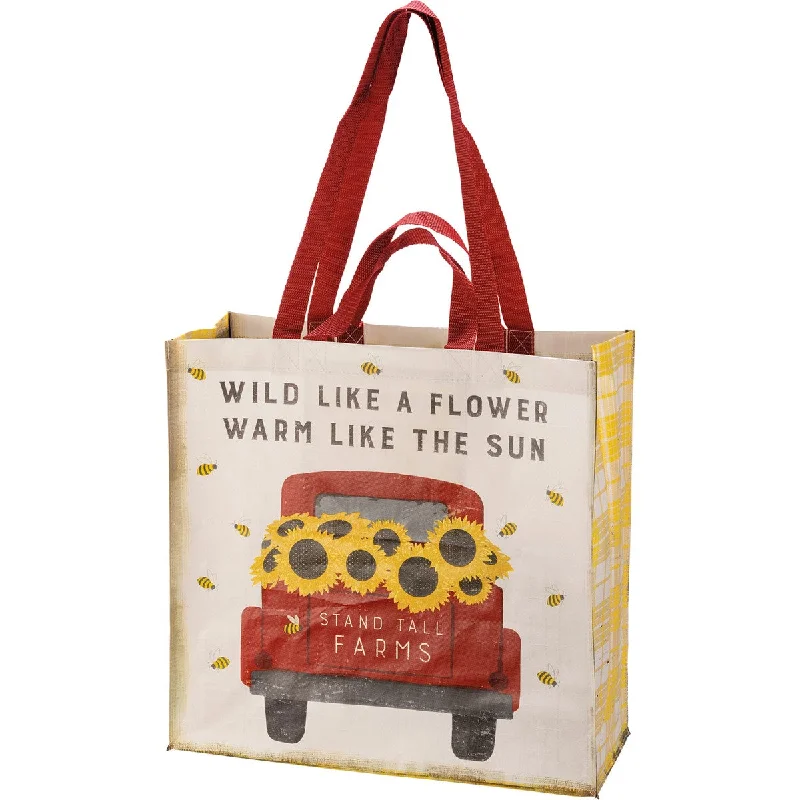 Luxury Bags With Premium Materials And Craftsmanship Wild Like a Flower Market Tote