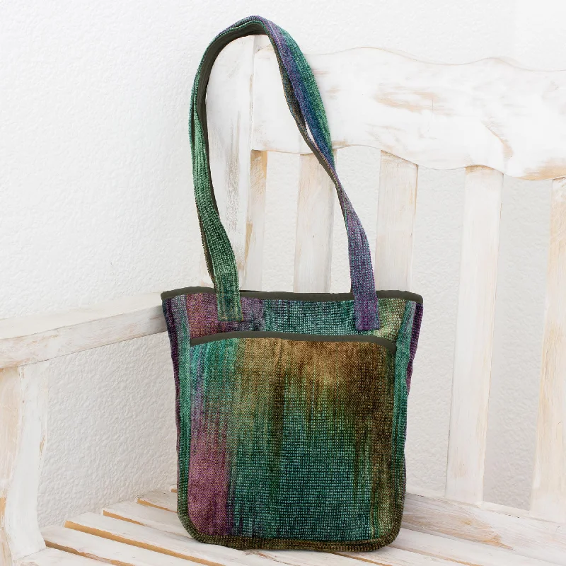 Bag Deals Bamboo chenille shoulder bag - Forest Rainbow