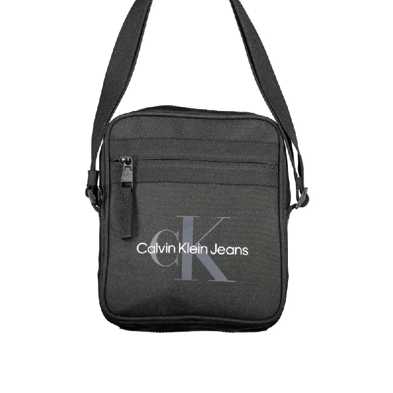 Minimalist Bags For Clean And Modern Aesthetics Calvin Klein Black Polyester Shoulder Bag