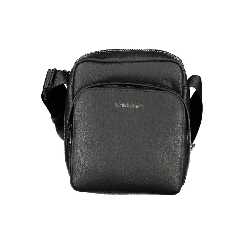 Chic Bags For Office Professionals And Urban Dwellers Calvin Klein Elegant Black Shoulder Bag with Contrasting Accents