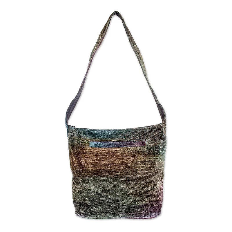 Bags With Seasonal Sales Hand Made Bamboo Chenille Shoulder Bag  - Magic Forest