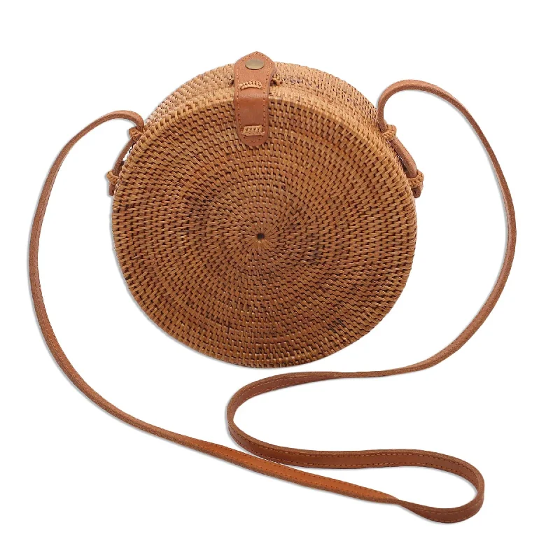 Scratch-Resistant And Luxury Sale Bags Round Woven Bamboo and Ate Grass Shoulder Bag - Happy Tradition