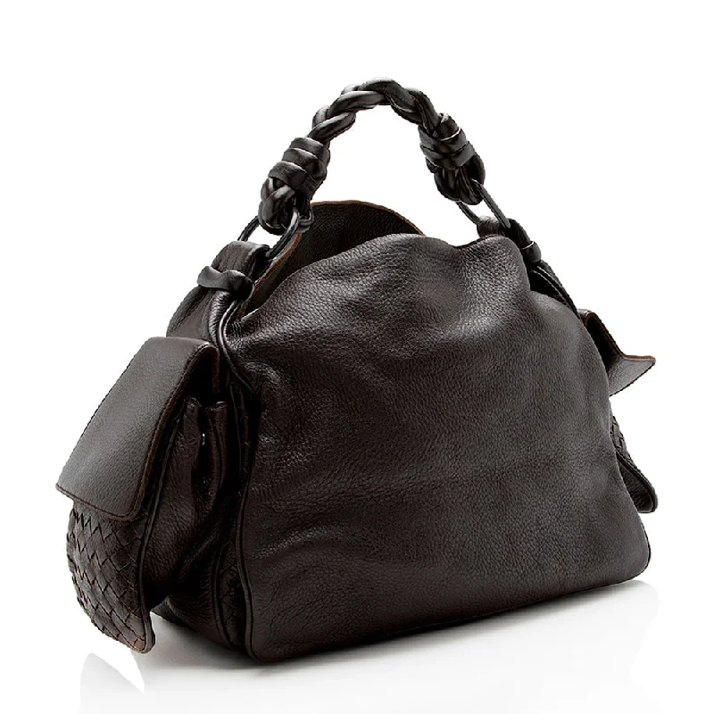 Anti-Theft And Budget-Friendly Bags Bottega Veneta Intrecciato Leather Shoulder Bag (SHF-14344)