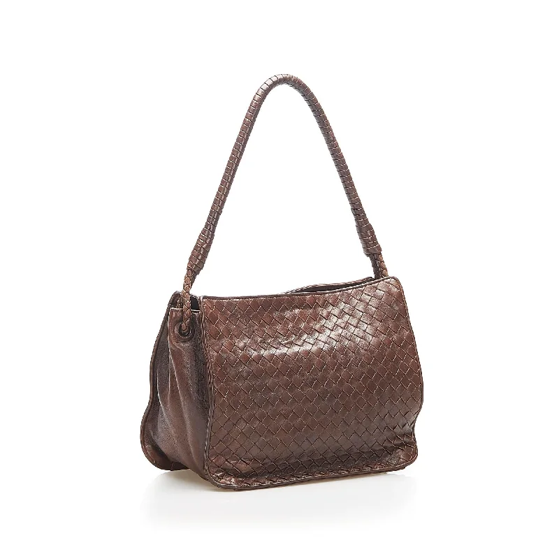 Seasonal Sale Bags Bottega Veneta Intrecciato Leather Shoulder Bag (SHG-16999)
