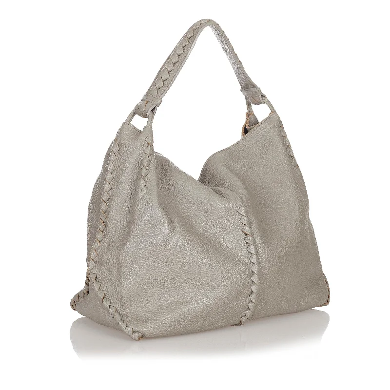 Edgy Bags For Bold And Daring Fashionistas Bottega Veneta Intrecciato Leather Shoulder Bag (SHG-26905)