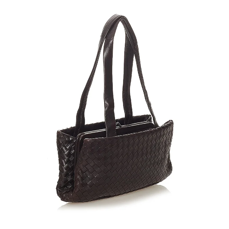 Affordable Bags For Budget Shoppers Bottega Veneta Intrecciato Leather Shoulder Bag (SHG-27523)