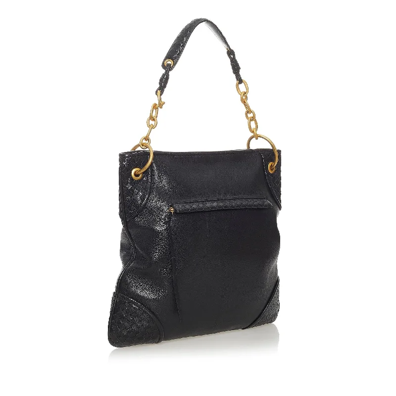 Flash Sale On Premium Bags Bottega Veneta Intrecciato Leather Shoulder Bag (SHG-28132)