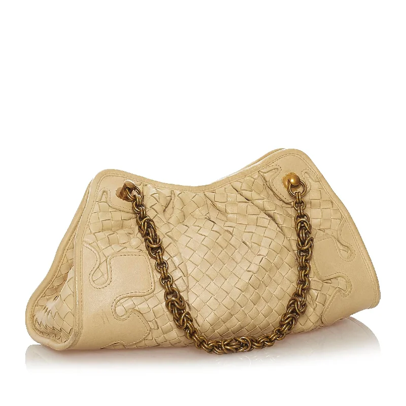 Holiday Gift Bags For Christmas Bottega Veneta Intrecciato Leather Shoulder Bag (SHG-28138)
