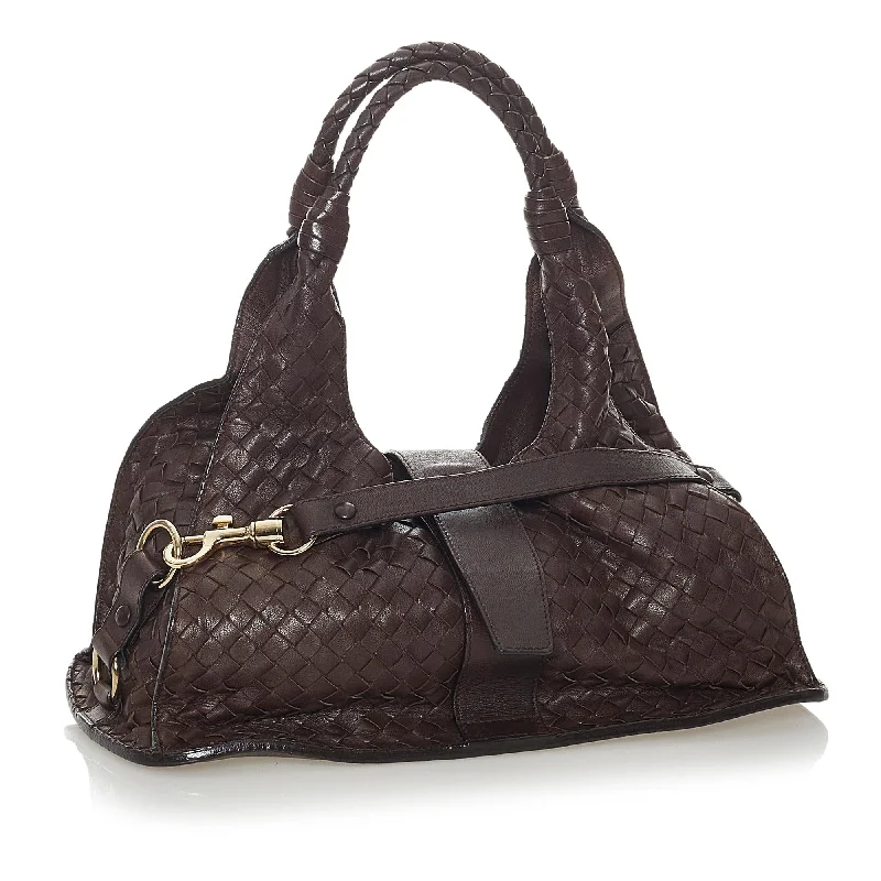 New Year Party Bag For Celebrations Bottega Veneta Intrecciato Leather Shoulder Bag (SHG-28194)
