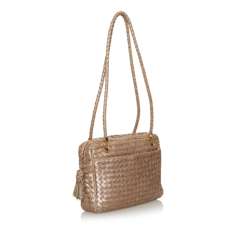 Limited Edition Bags For Collectors Bottega Veneta Intrecciato Leather Shoulder Bag (SHG-28747)