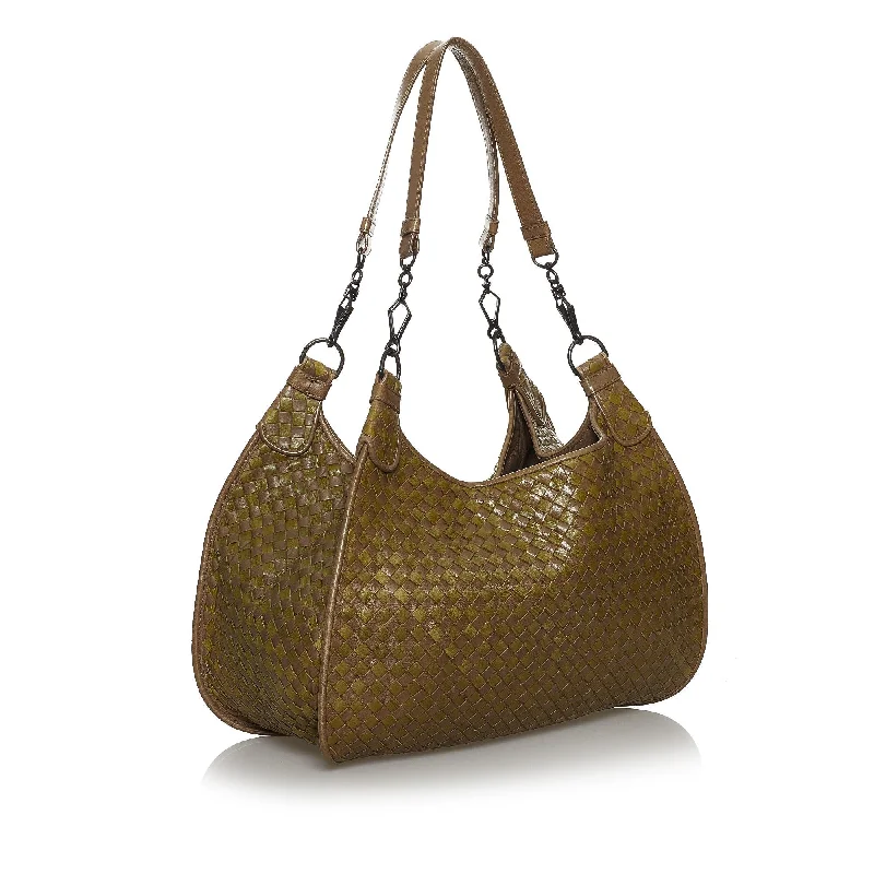 Designer Bags For Luxury Collectors Bottega Veneta Intrecciato Leather Shoulder Bag (SHG-29926)