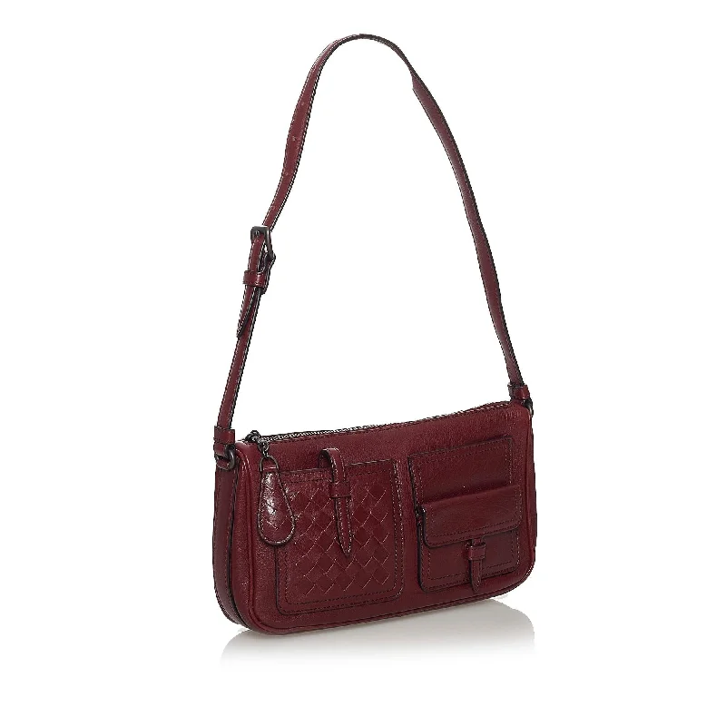 Affordable Bags For Budget Shoppers Bottega Veneta Intrecciato Leather Shoulder Bag (SHG-30920)