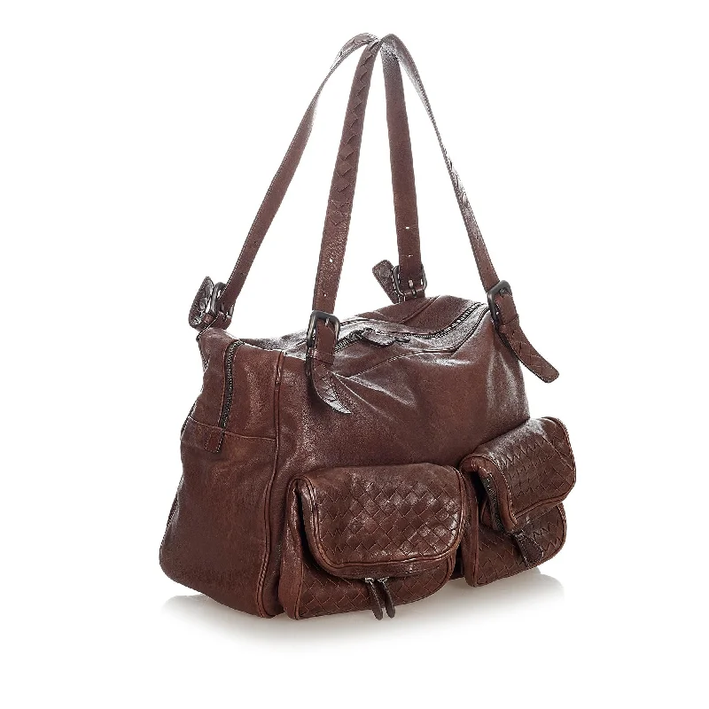 Luxurious Bags With Limited-Time Offers Bottega Veneta Intrecciato Leather Shoulder Bag (SHG-36580)