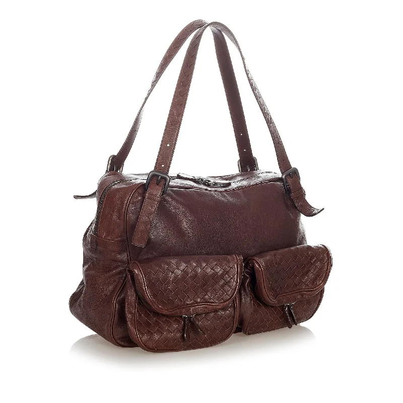 Lightweight Bags With Clearance Prices Bottega Veneta Intrecciato Leather Shoulder Bag (SHG-36582)